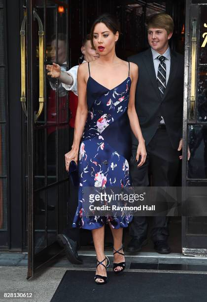 Actress Aubrey Plaza is seen walking in Soho on August 8, 2017 in New York City.