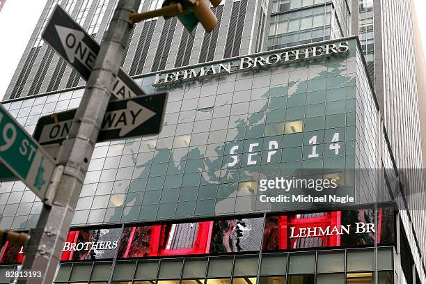 The headquarters of the Lehman Brothers investment bank on Sixth Avenue September 14, 2008 in New York City. The troubled Wall Street investment bank...