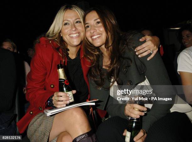 Former All Saints bandmates Nicole Appleton and Melanie Blatt during designer Betty Jackson's London Fashion Week spring/summer 2006 show at the BFC...