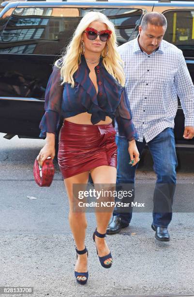 Singer Jessica Simpson is seen on August 8, 2017 in New York City.