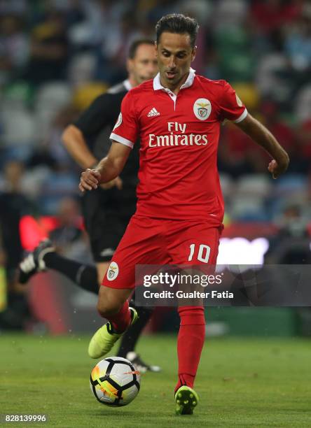 Benfica forward Jonas from Brasil in action during the SuperTaca match between SL Benfica and Vitoria Guimaraes at Estadio Municipal de Aveiro on...