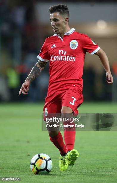 Benfica defender Alejandro Grimaldo from Spain in action during the SuperTaca match between SL Benfica and Vitoria Guimaraes at Estadio Municipal de...