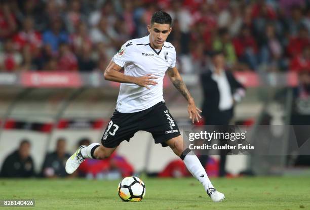 Vitoria Guimaraes midfielder Guilherme Celis from Colombia in action during the SuperTaca match between SL Benfica and Vitoria Guimaraes at Estadio...