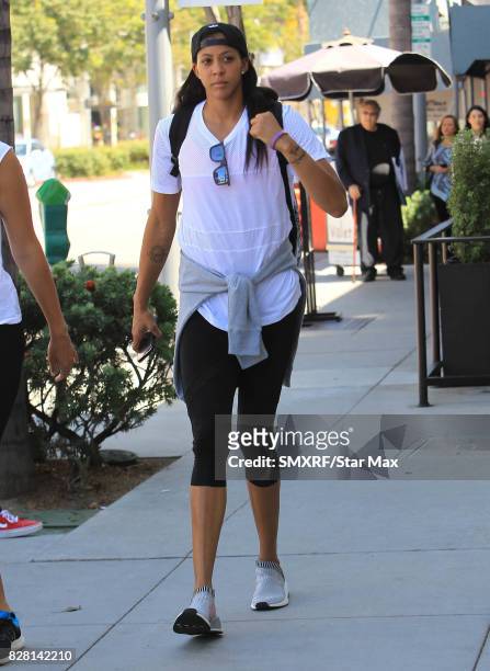 Candace Parker is seen on August 8, 2017 in Los Angeles, California