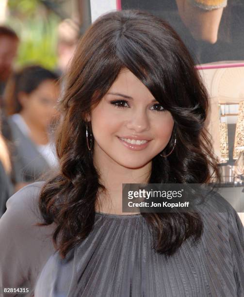 Actress Selena Gomez arrives to the World Premiere of Warner Premiere's "Another Cinderella Story" at the Pacific Theatres at the Grove on September...