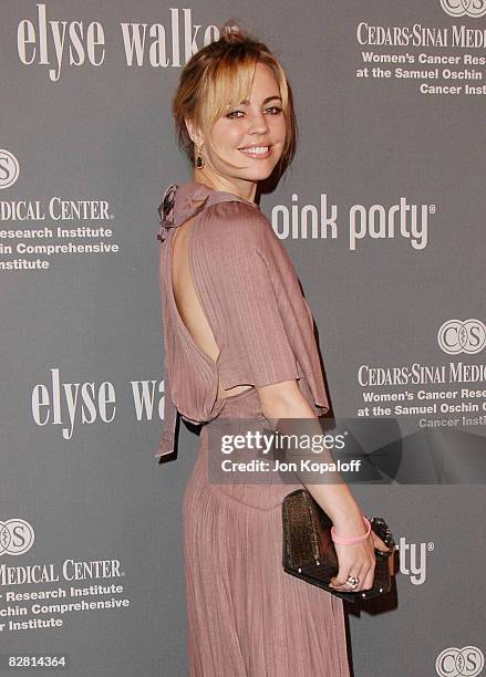 Actress Melissa George arrives to the 4th Annual Pink Party Hosted By Kate Beckinsale at the Santa Monica Airport on September 13, 2008 in Santa...