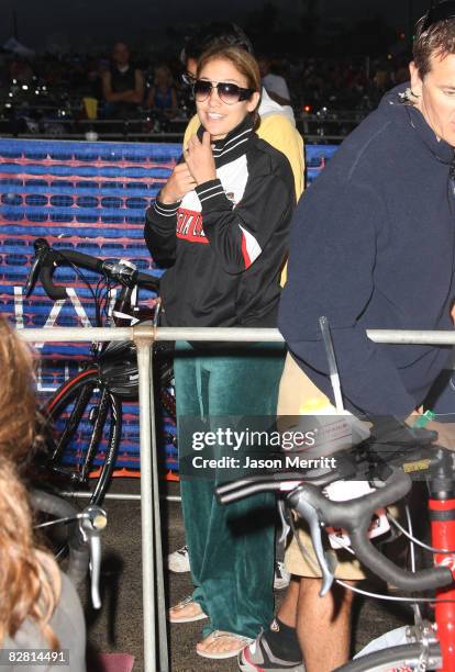 Actress Jennifer Lopez participates in the 2008 Nautica Malibu Triathlon on September 14, 2008 in Malibu, Calufornia.