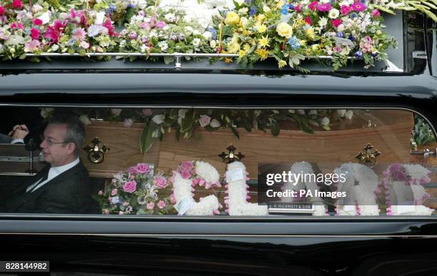 The coffin of Clare Bernal leaves St.Augustine's Catholic Church, Tunbridge Wells, Kent, Monday 26 September 2005. After hundreds of mourners today...