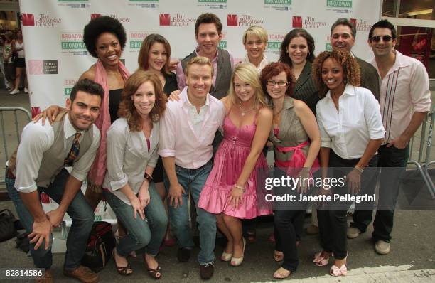 Bailey Hanks with the cast of "Legally Blonde" attends Broadway on Broadway in Times Square on September 14, 2008 in New York City.