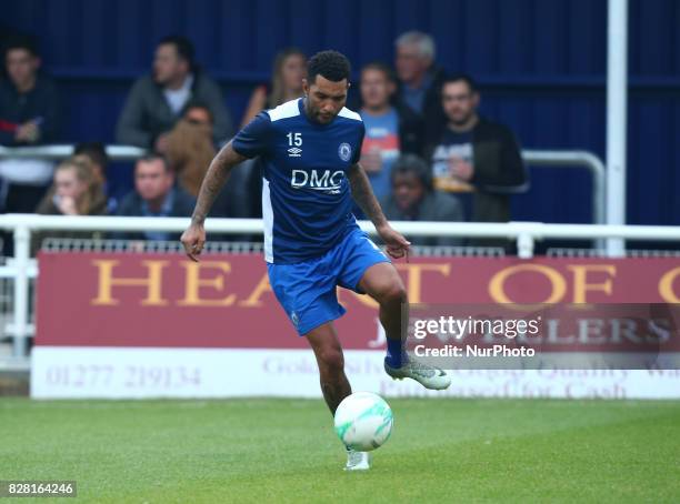 Jermaine Pennant of Billericay Town during Friendly match between Billericay Town and West Ham United XI at AGP Arena, Billericay, England on 8...