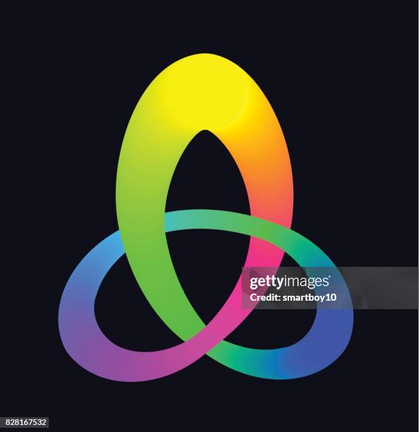 celtic trinity knot symbol - celtic trinity knot stock illustrations