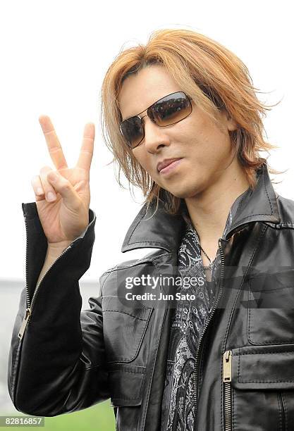 Musician/ producer Yoshiki of X JAPAN attends a press conference at the National Yoyogi Gymnasium Olympic Plaza on September 15, 2008 in Tokyo, Japan.