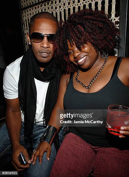 Jamie Foxx and his Sister attend the Grand Opening Of Lavo Restaurant And Nightclub At The Palazzo hotel in Las Vegas on September 13,2008