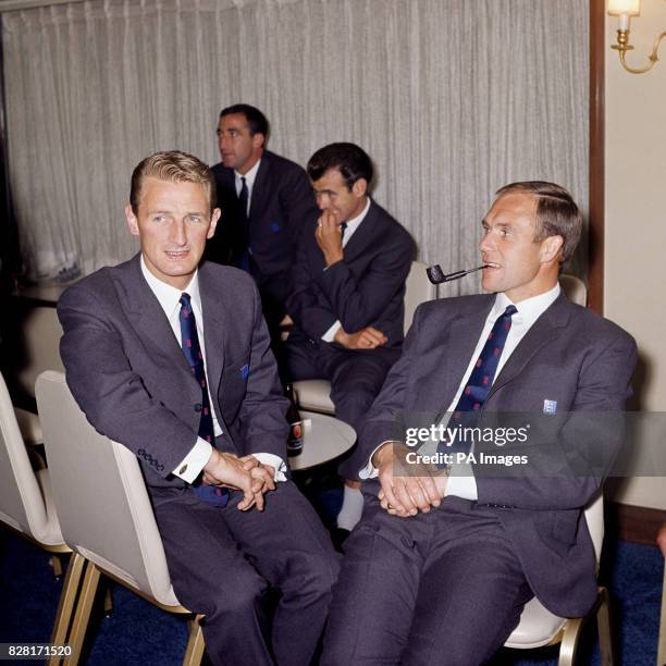 Arsenal's George Eastham and Everton's Ray Wilson