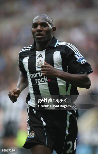 Geremi of Newcastle United pictured during the Barclays Premier League match between Newcastle United and Hull City at St. James's Park on September...