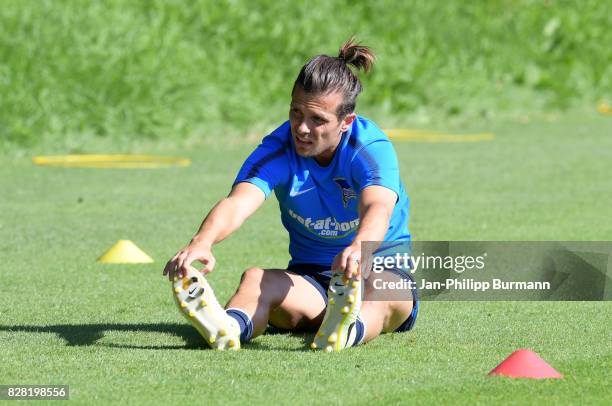 Valentin Stocker of Hertha BSC during the training on august 9, 2017 in Berlin, Germany.