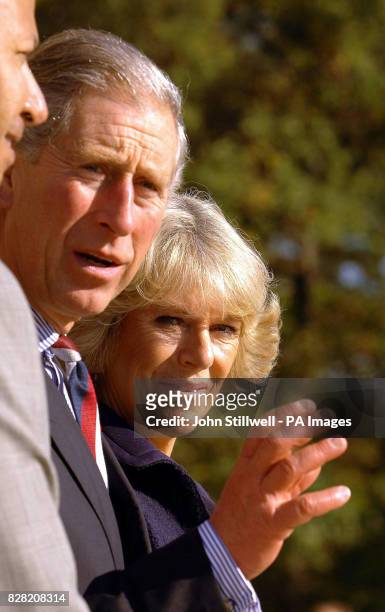 The Prince of Wales and the Duchess of Cornwall arrive at Seed School on the outskirts of Washington DC Wednesday November 2, 2005. The Prince and...