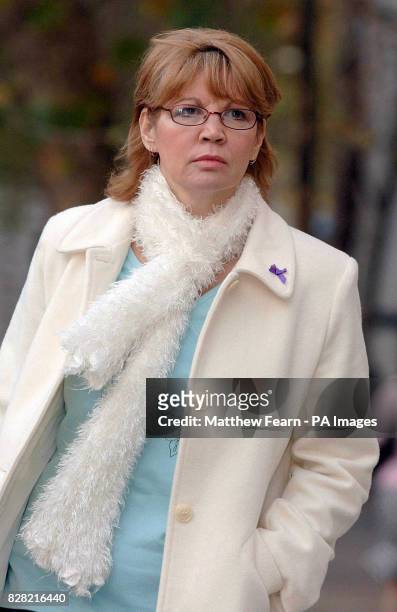 Sue Axon, of Baguley, Manchester arrives at the High Court in London, Tuesday 8th November, 2005. Mrs Bagueley is challenging guidelines which allow...