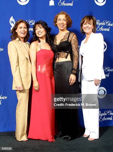 Actresess Maura Tierney, Ming-Na, Alex Kingston and Laura Innes pose during the 28th Annual People's Choice Awards at the Pasadena Civic Center...