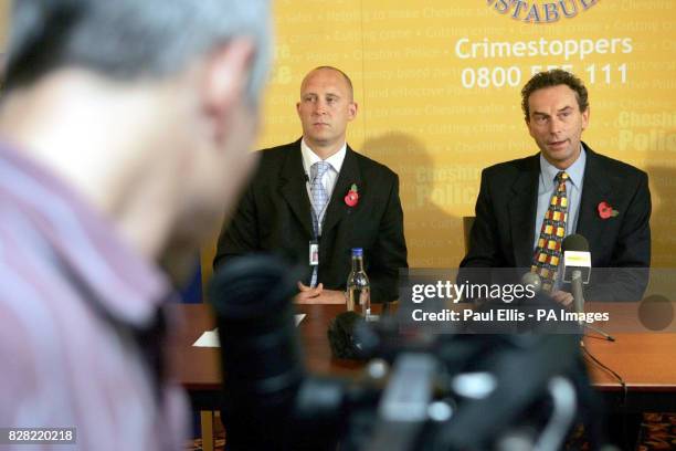 Mike Ross, the husband of Jacqueline Ross, whose wife was murdered speaks at a press conference after the defendant Ben Refern-Edwards was found...