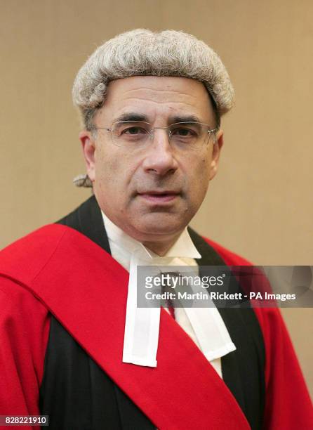 Mr Justice Leveson who will be the judge in the Anthony Walker murder trial at Liverpool Crown Court, Tuesday November 15 2005, where the two men...