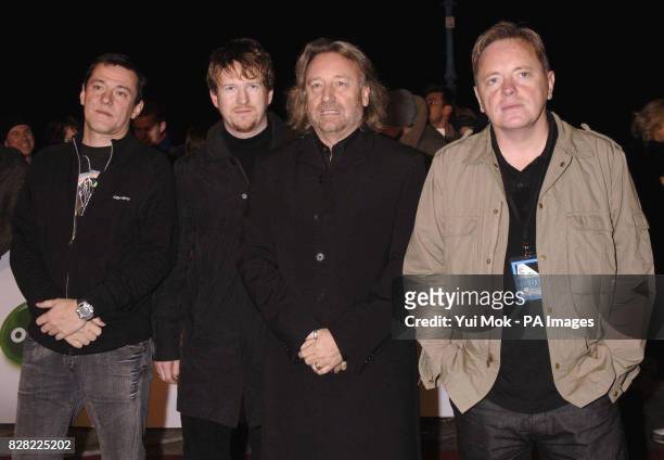 New Order arrive for the UK Music Hall Of Fame 2005 - live final, at the Alexandra Palace, north London, Wednesday 16 November 2005. The live final...