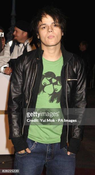 Jamie Cullum arrives for the UK Music Hall Of Fame 2005 - live final, at the Alexandra Palace, north London, Wednesday 16 November 2005. The live...