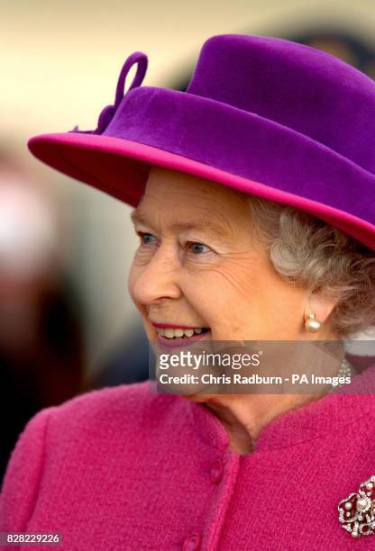 Britain's Queen Elizabeth II during a visit to RAF Coltishall, Thursday November 17 2005, marking the 65th anniversary of the airfield. The Queen...