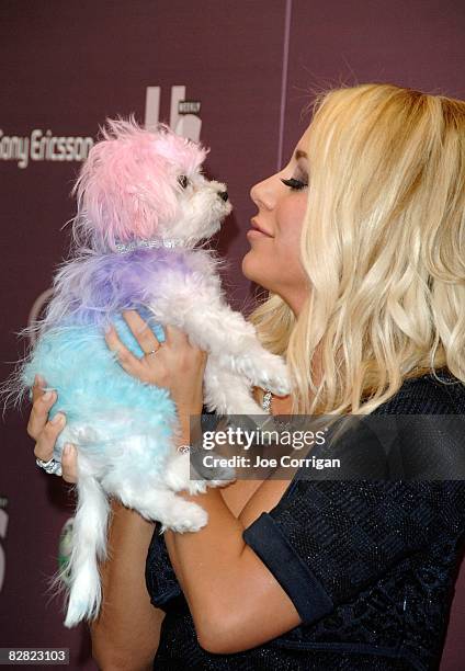 Ginger and musician/reality tv personality Aubrey O'Day attend Us Weekly's 25 Most Stylish New Yorkers party at the Hudson Terrace on September 12,...