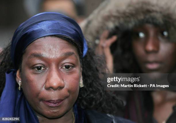 Gee Walker, mother of Anthony Walker, speaks to the media outside Liverpool Crown Court, Thursday December 1 after the sentencing of two men guilty...