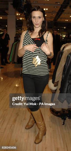 Jayne Middlemiss at a Celebrity Shopping Evening held at Topshop in Oxford Circus, central London, in aid of the Terrence Higgins Trust. The event...