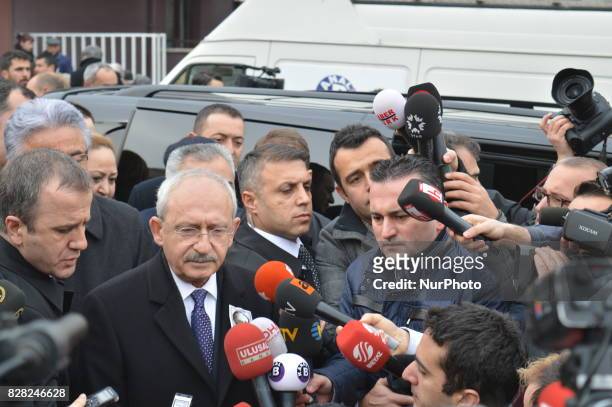 Turkey's main opposition Republican People's Party leader Kemal Kilicdaroglu can be seen during a press statement in Ankara, Turkey on January 24,...