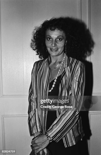 Fashion designer and industry icon, Diane von Furstenberg , poses following a 1979 Hollywood, California, fashion show.