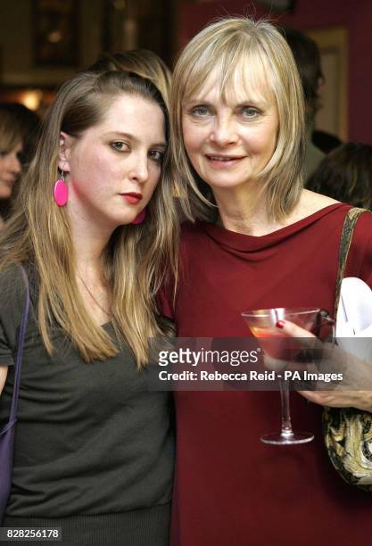 Artist Daisy De Villeneuve and her mother attend the launch of 'Fashionart.com', a new internet company designed to provide stunning quality pieces...