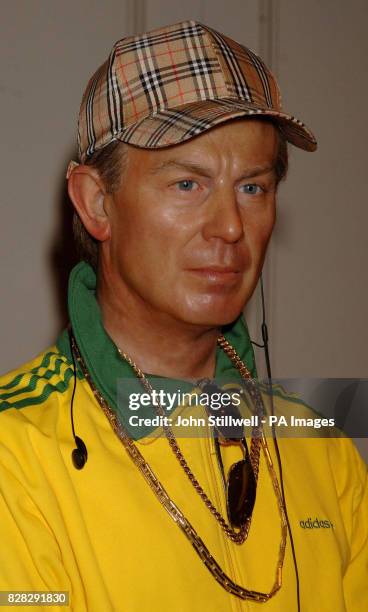 Madame Tussauds have given British Prime Minister Tony Blair's wax figure a "chav" makeover, dressing him in tracksuit, trainers, gold bling and...