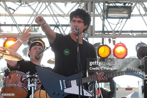 Geoff Weers and The Expendables perform during day 3 of The 2nd Annual West Beach Music & Arts Festival on September 14, 2008 in Santa Barbara,...