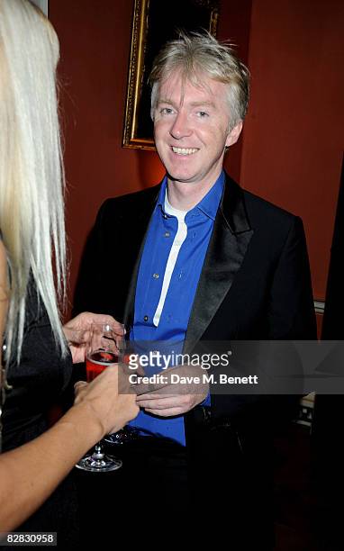 Philip Treacy attends party to celebrate 25 years of Fashion Week hosted by Sarah Brown, at No 10 Downing Street on September 15, 2008 in London,...