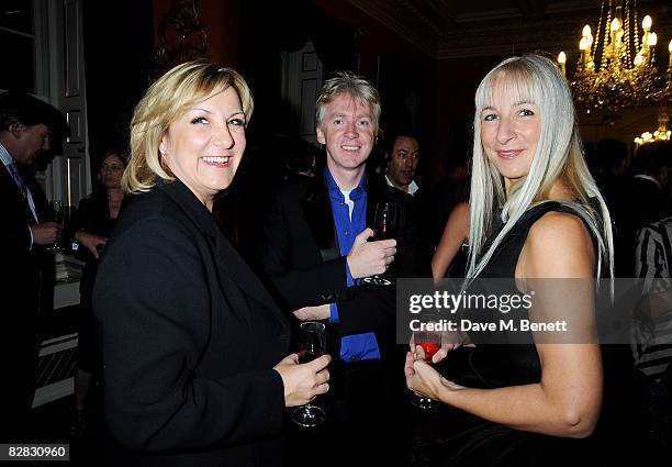 Philip Treacy and Kim Winser attend a party to celebrate 25 years of Fashion Week hosted by Sarah Brown, at No 10 Downing Street on September 15,...