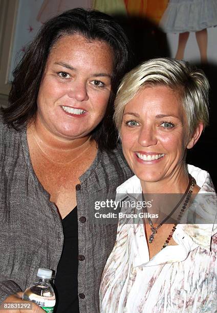 Rosie O'Donnell and wife Kelli O'Donnell pose at The Opening Night of "The Marvelous Wonderettes" Off- Broadway at The Westside Theater on September...