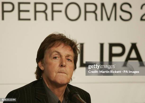 Sir Paul McCartney at a press conference to mark the 10th anniversary of his "fame academy", Monday January 30, 2006. The former Beatle co-founded...