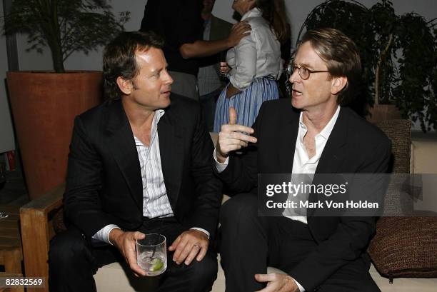 Actor Greg Kinnear and Director David Koepp attend the after party for "Ghost Town" at the Soho Grand Hotel on September 15, 2008 in New York City.