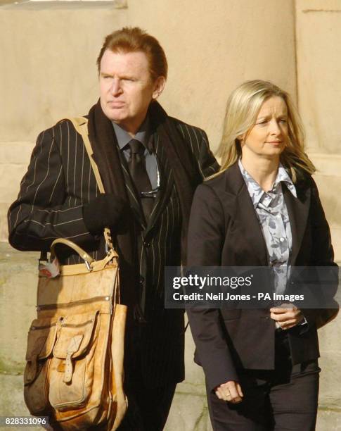 Mike McCartney, the brother of former Beatle Sir Paul McCartney, and his wife Rowena outside Chester Crown Court Tuesday February 21, 2006. McCartney...