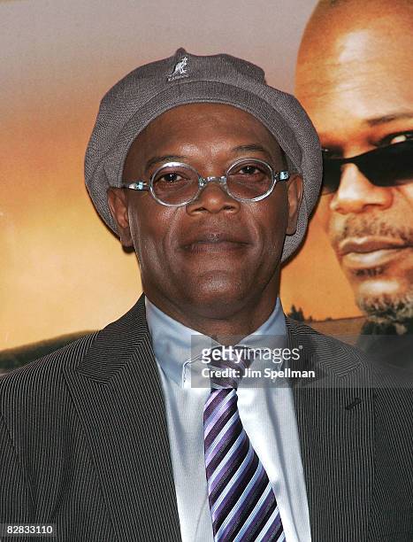 Actor Samuel L. Jackson attends the "Lakeview Terrace" New York Premiere at AMC Lincoln Square on September 15, 2008 in New York City