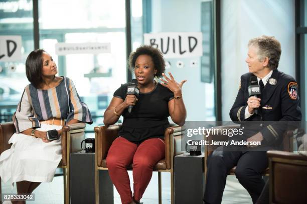 Executive director for corporate responsibility & diversity at Time Warner Inc., Yrthya Dinzey-Flores, tradeswoman activist Judaline Cassidy and...