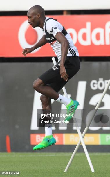 Atiba Hutchinson of Besiktas attends a training session ahead of the Turkish Spor Toto Super Lig new season match between Besiktas and Antalyaspor at...