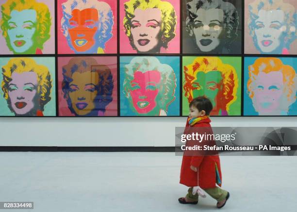 Portraits of Marilyn Monroe by Andy Warhol on show at Christie's in London, where they will go on sale on February 8, 2006 as part of a sale of post...