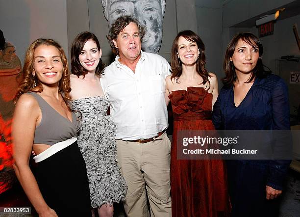 Writer Jenny Lumet, actress Anne Hathway, Tom Bernard of Sony Pictures Classics, actress Rosemarie DeWitt and producer Neda Armian attend the after...