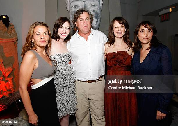 Writer Jenny Lumet, actress Anne Hathway, Tom Bernard of Sony Pictures Classics, actress Rosemarie DeWitt and producer Neda Armian attend the after...