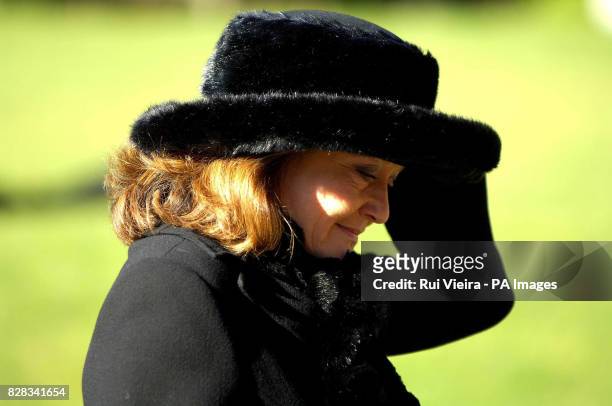 Lord Lichfield's former wife Leonora, Countess of Lichfiled arrives for the late Lord Lichfield's Service of Thanksgiving at Lichfield Cathedral,...