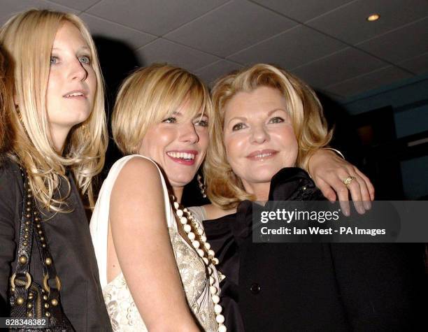 Sienna Miller , her sister Savannah , and her mother Josephine arrive at the UK film premiere of 'Casanova', at the Vue West End, central London,...